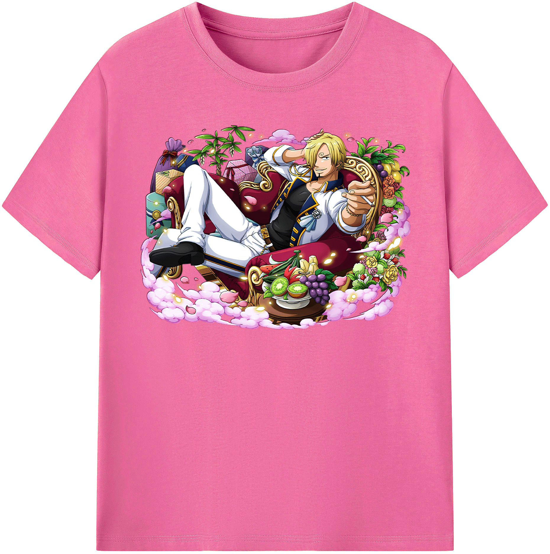 （画像用） ワンピース サンジ ONE PIECE Sanji レディースカジュアルプリントTシャツ（綿100％）